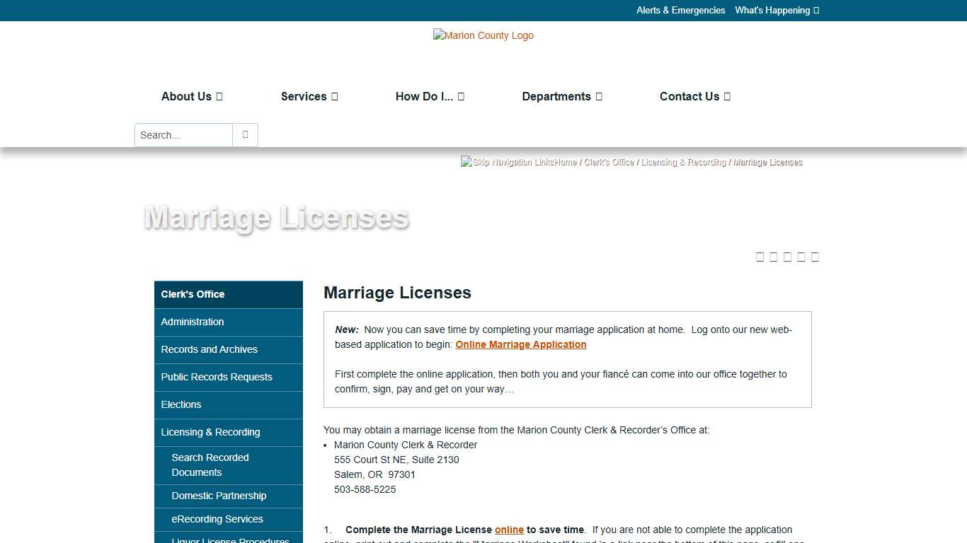 Marriage Licenses